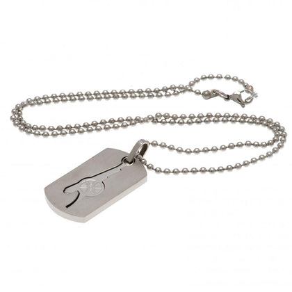 Arsenal FC Stainless Steel Dog Tag & Chain Image 1
