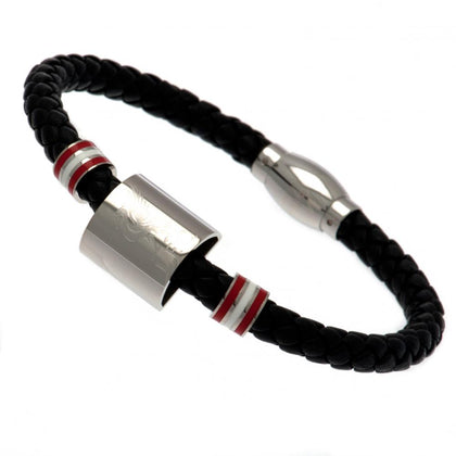 Liverpool FC Colour Ring Leather Bracelet Image 1
