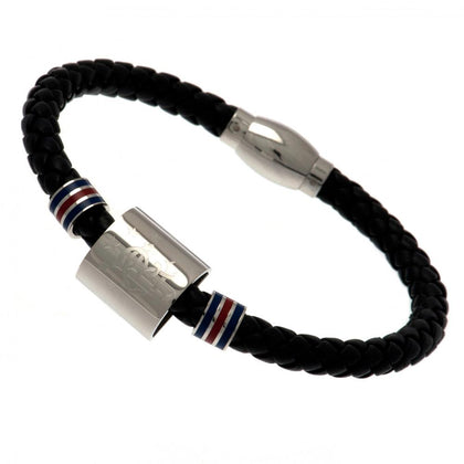 Rangers FC Colour Ring Leather Bracelet Image 1