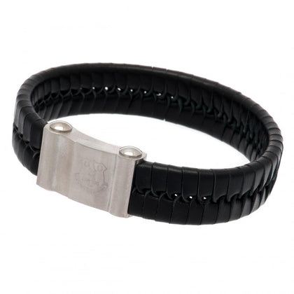 Everton FC Single Plait Leather Bracelet Image 1