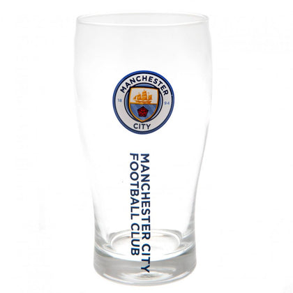 Manchester City FC Tulip Pint Glass Image 1