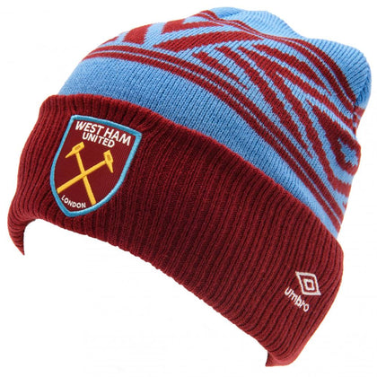 West Ham United FC Umbro Cuff Beanie Hat Image 1