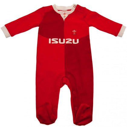 Wales Rugby Union Baby Sleepsuit Image 1