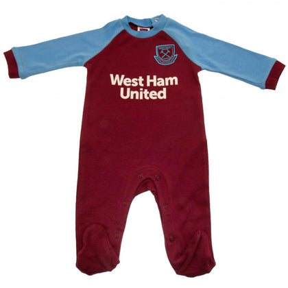 West Ham United FC Baby Sleepsuit Image 1