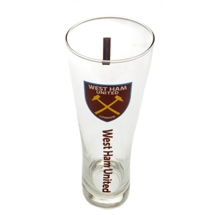 West Ham United FC Tall Beer Glass Image 1
