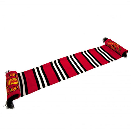 Manchester United FC Stripe Scarf Image 1