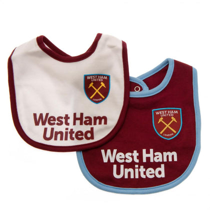 West Ham United FC Baby Feeding Bibs Image 1