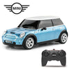 Mini Cooper S 1:24 Scale Blue Radio Controlled Car Image 1