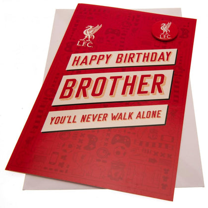 Liverpool FC Brother Birthday Card Image 1