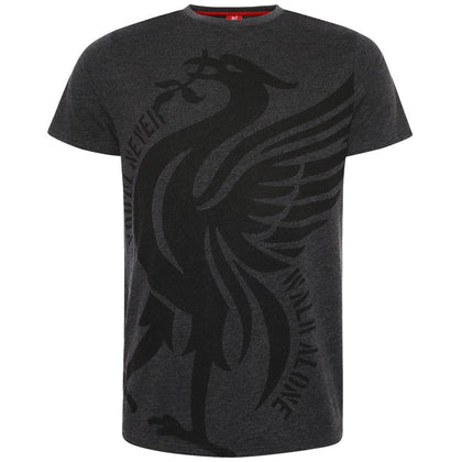 Liverpool FC Mens Charcoal Liverbird T-Shirt Image 1