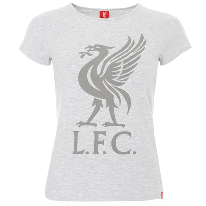 Liverpool FC Ladies Ice Marl Liverbird T-Shirt Image 1