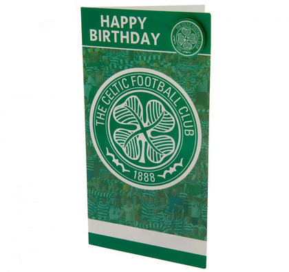 Celtic FC Birthday Card & Badge Image 1