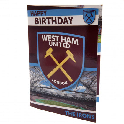 West Ham United FC Musical Birthday Card Image 1